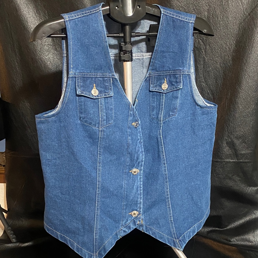 Women's Blue Denim Vest
